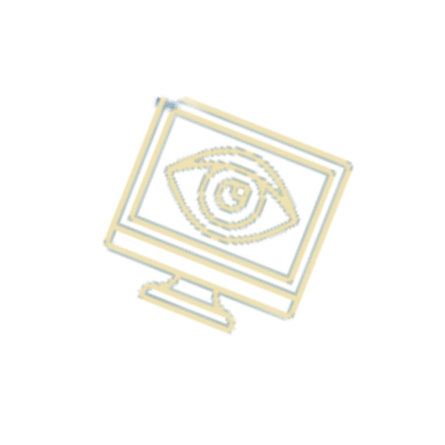 מסך מחשב עם עין בתוכו מייצג מעקב טכני כאחת מהשלבים של מעקבים במשרד חקירות עוגן